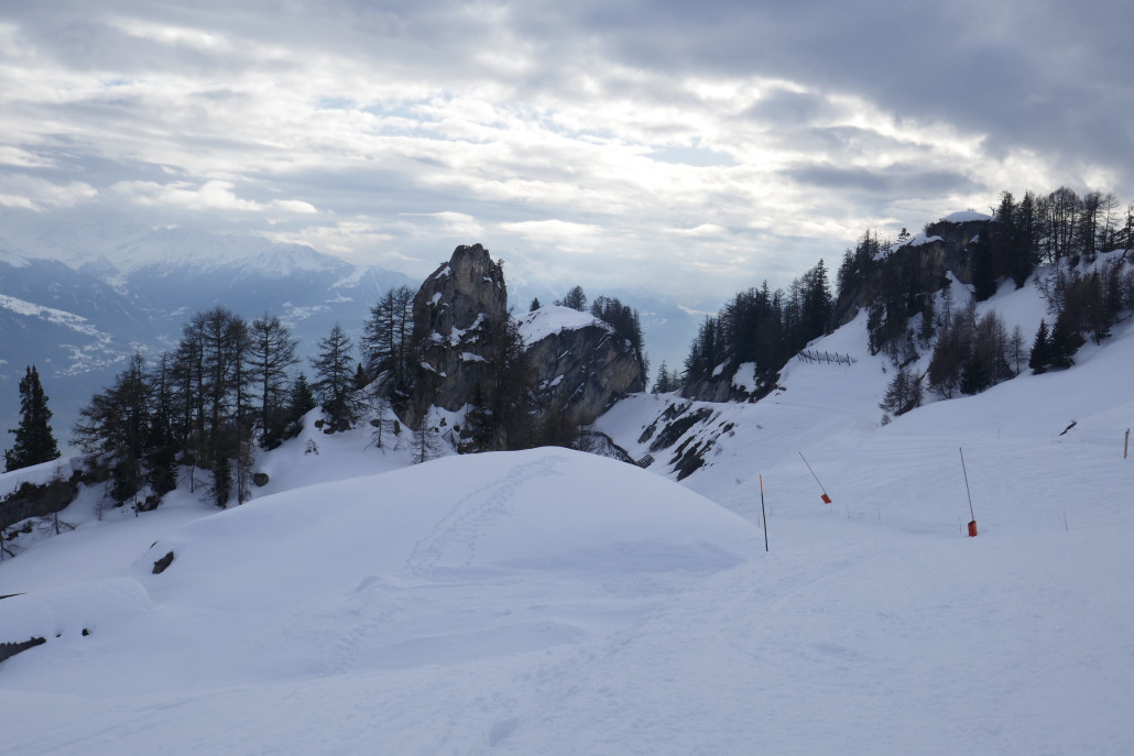 Tolle Felsformation an der schwarzen Talabfahrt
