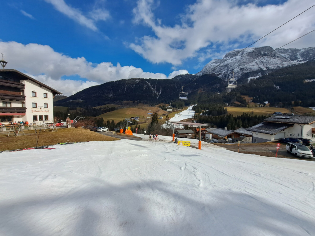 Astauwinkelabfahrt am späten Vormittag