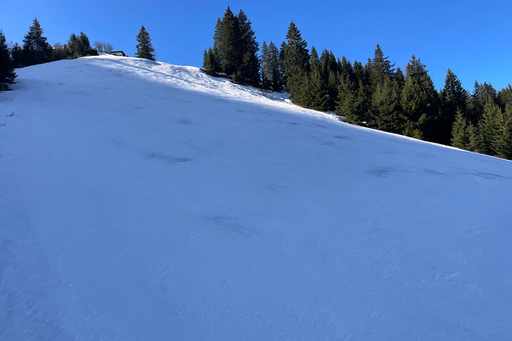 Aber auch viele eisige Stellen