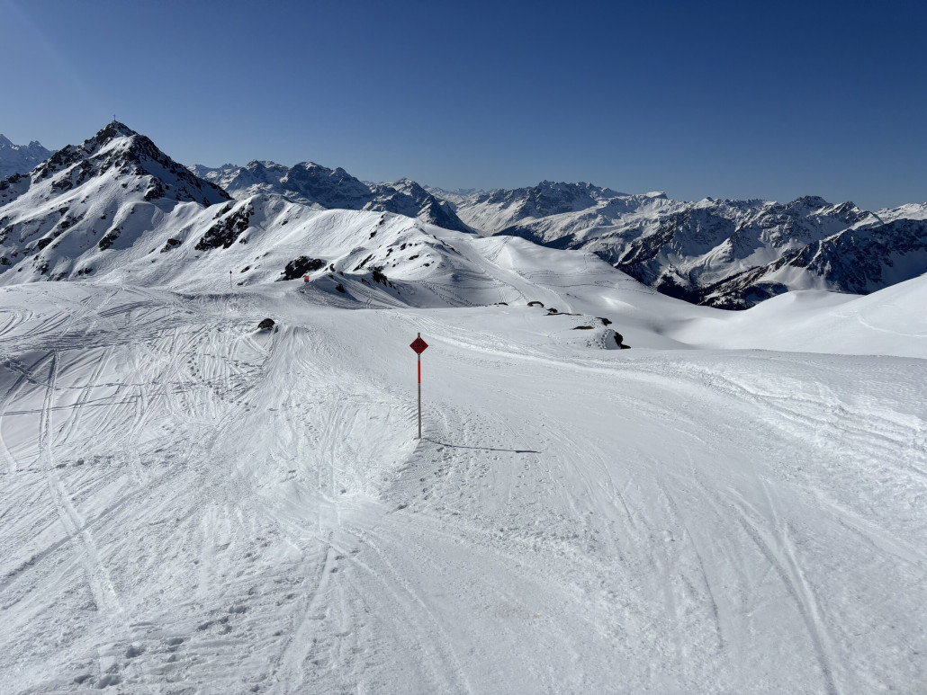Oben sogar bis zum Einstieg präpariert