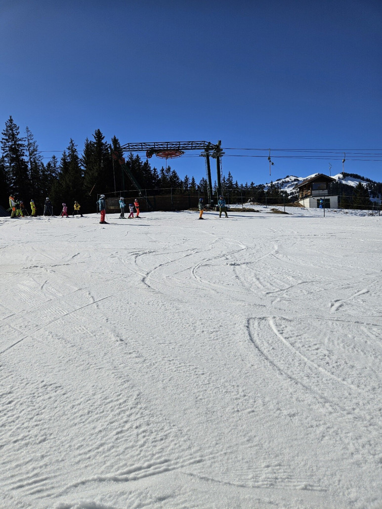 Bergstation Doppelschlepper, der rechte ist etwas länger