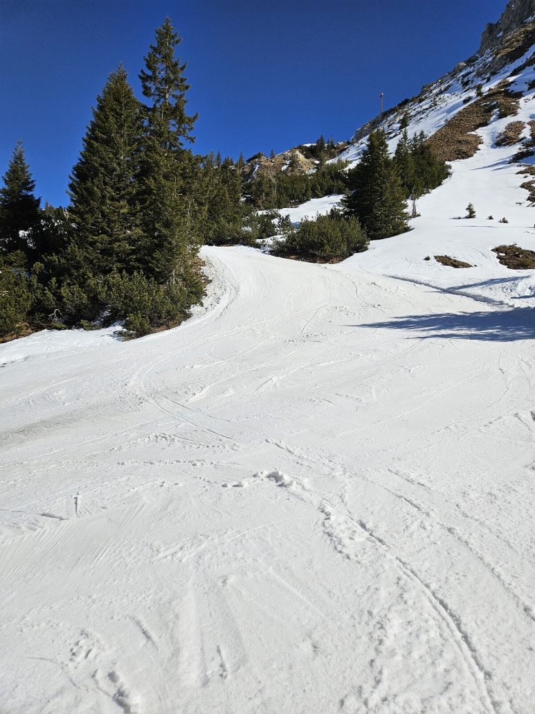 mittags dann einmal die Talabfahrt probiert