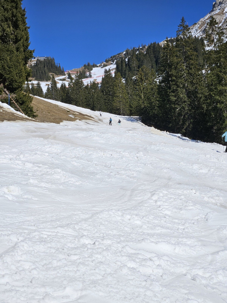 das schon erwähnte ausapernde Stück an der Talabfahrt