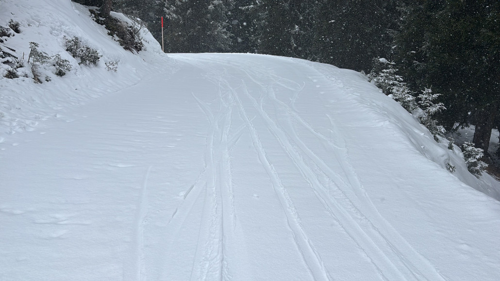 … sind wir die dritten die hier hoch fahren…
