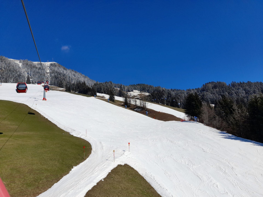Hopfgarten oberhalb der Mittelstation,Piste 21