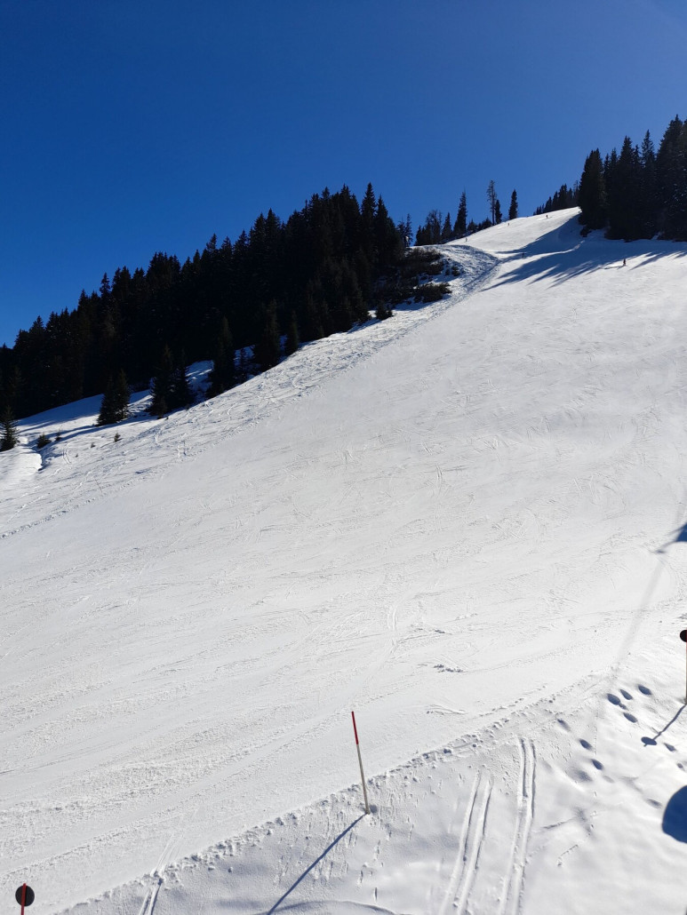 Scheffau oberhalb der Mittelstation: sehr gut