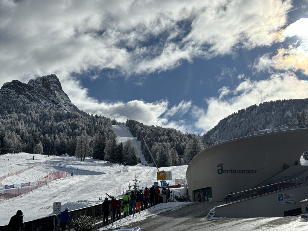 Zielhang am Dantercepies sieht auch am Morgen eher mittelmäßig aus, darüber aber bis auf kurze sulzige Steilstücke sehr gut bzw oben pulvrig