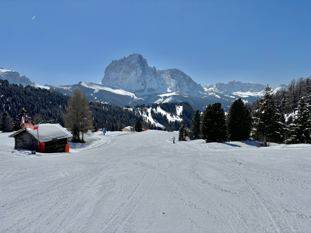 ...mit Blick zum Langkofel...