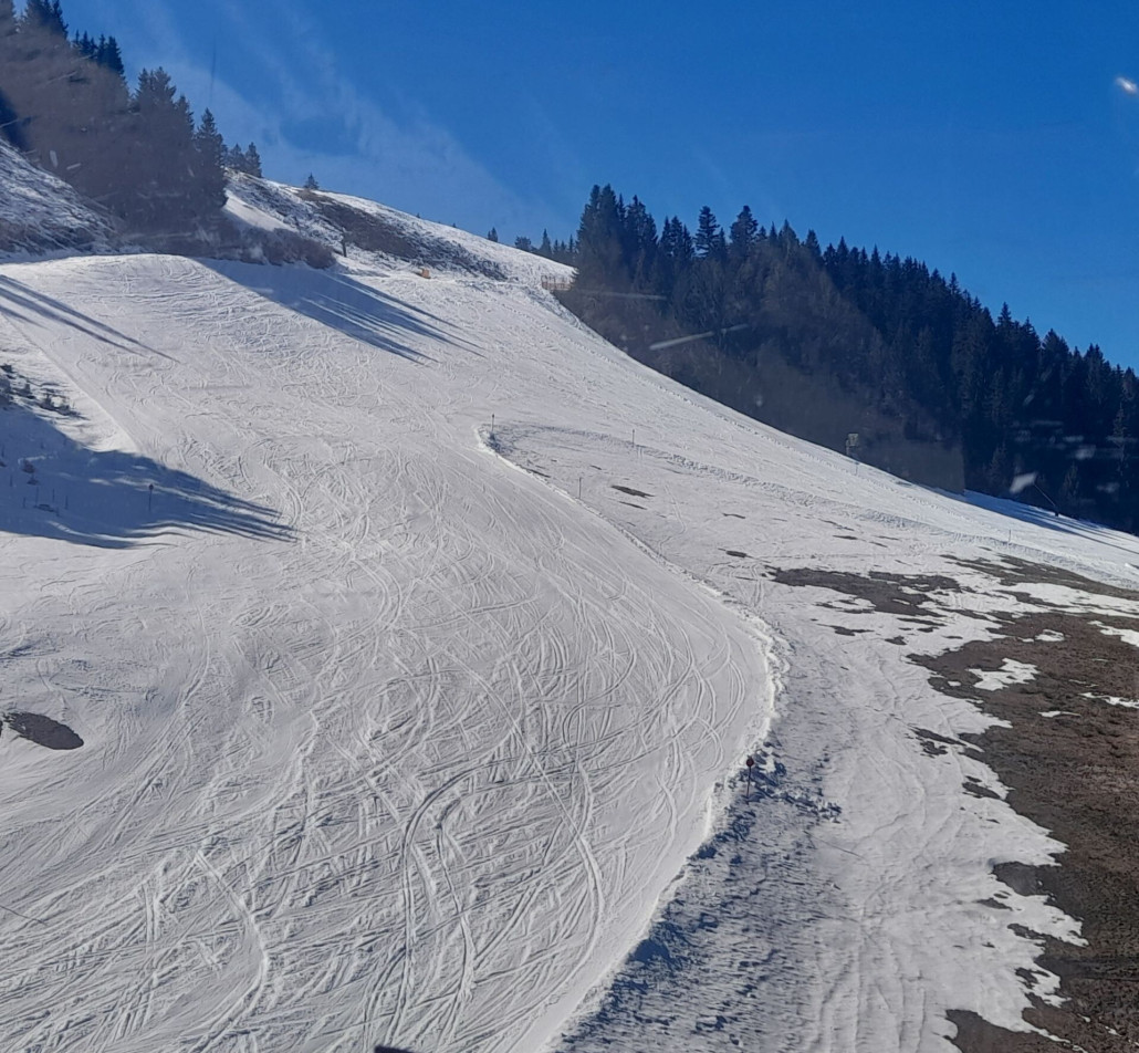 Talabfahrt Ellmau: ganz unten etwas weich, sonst gut zu fahren