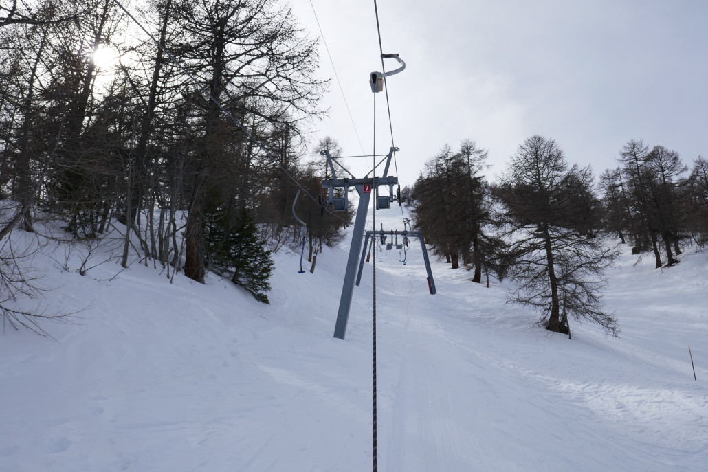 Mittlerer Streckenteil kurz vor der Kurve