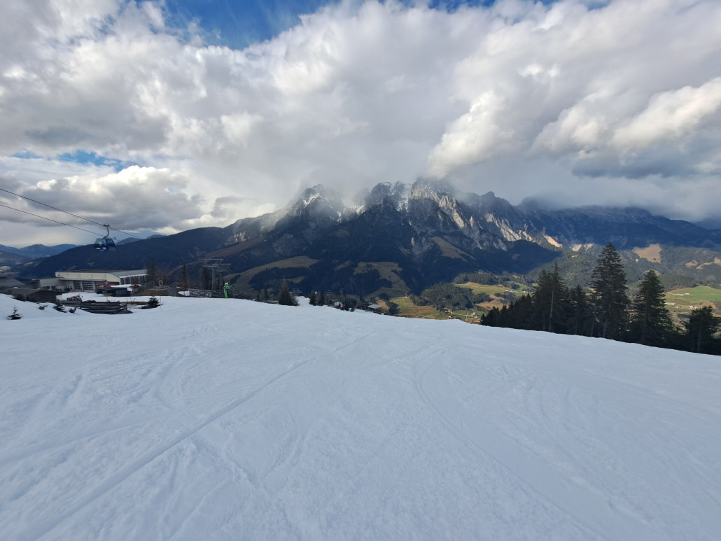 Piste 206 am späten Nachmittag