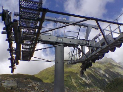 Bau der Sesselbahn Mulinatsch, 23. August 2006 (Foto: Lucas Jacomet)