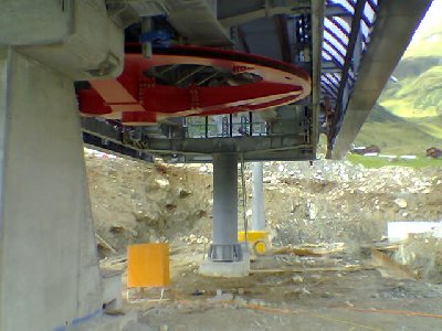 Bau der Sesselbahn Mulinatsch, 23. August 2006 (Foto: Lucas Jacomet)