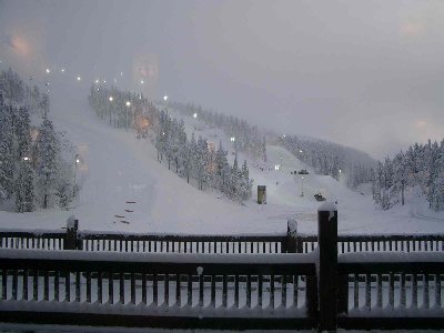 Pisten von der Talstation aus gesehen