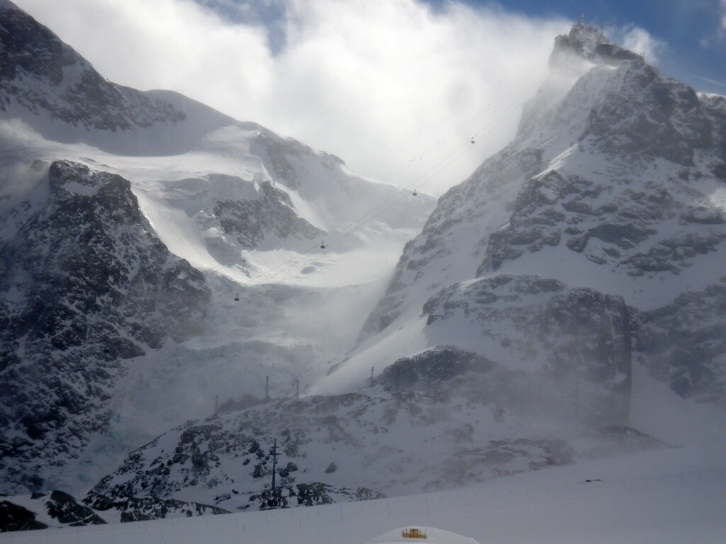 Blick zum Kleinen Matterhorn mit der 3S