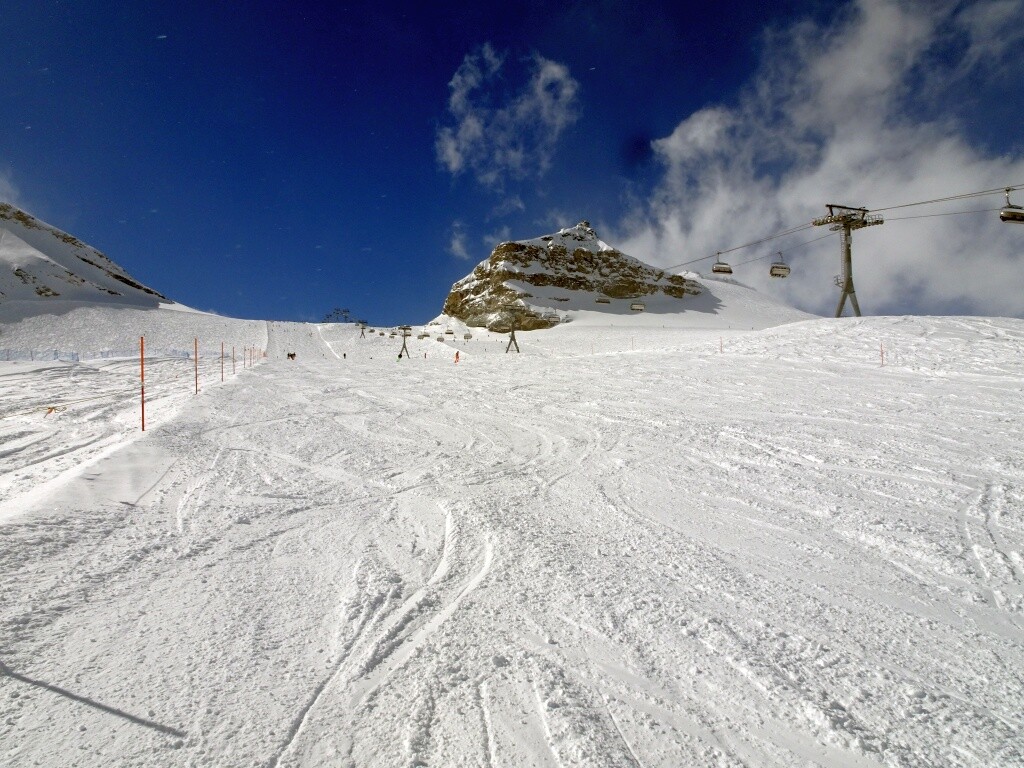 Unten raus dann besser, da flacher