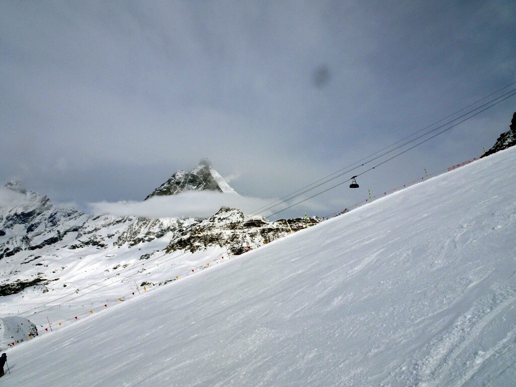 Grenzüberschreitung – nun in Italien – Cervino mit der Pendelbahn Testa Grigia