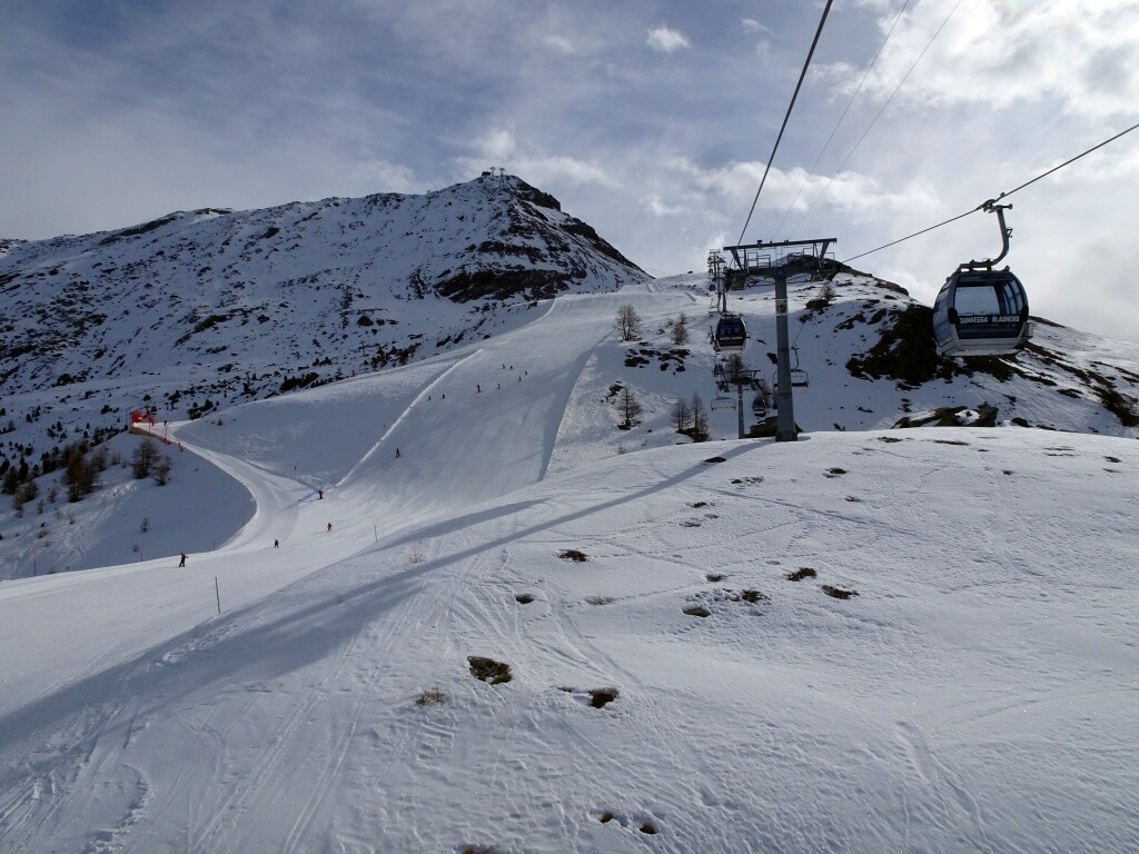 Am Morgen war es noch gut sonnig – in der Kombibahn Sunnegga