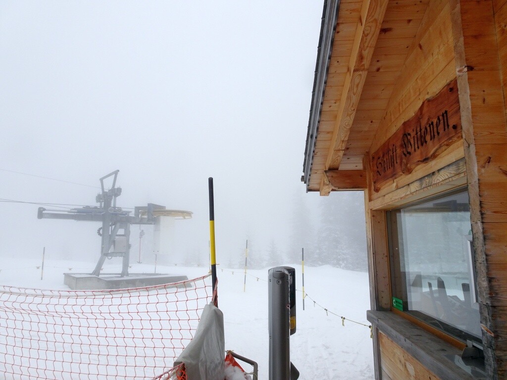 Talstation Wittenen. Die Piste gibt was her. Leider auf Grund des Wetters keine Fotos der Pisten.