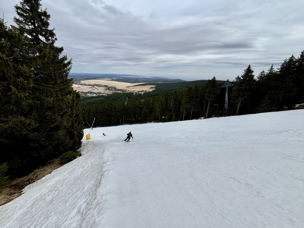 Auch der "Tote Mann" mit viel Schneereserve, nur ganz oben ein paar dünne Stellen (Grundeis), im Steilhang aber prima