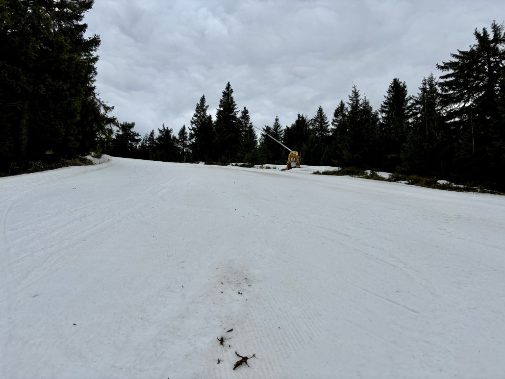 ...und auch sonst ist die Piste eher dünn belegt...