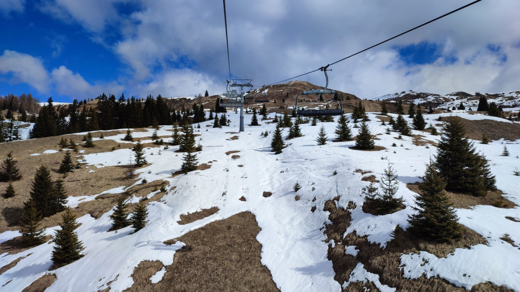 Auf geht's Richtung Gran Risa. Alle Pisten schnell heute.