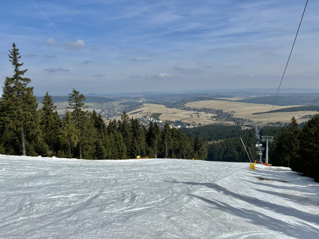Oben noch richtig schön zu fahren…
