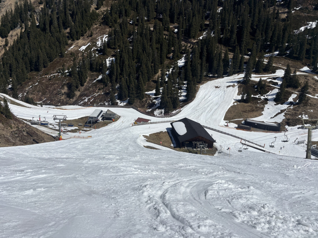 Und ins Nova Tal. Auch hier viel Gestrüpp auf der Piste