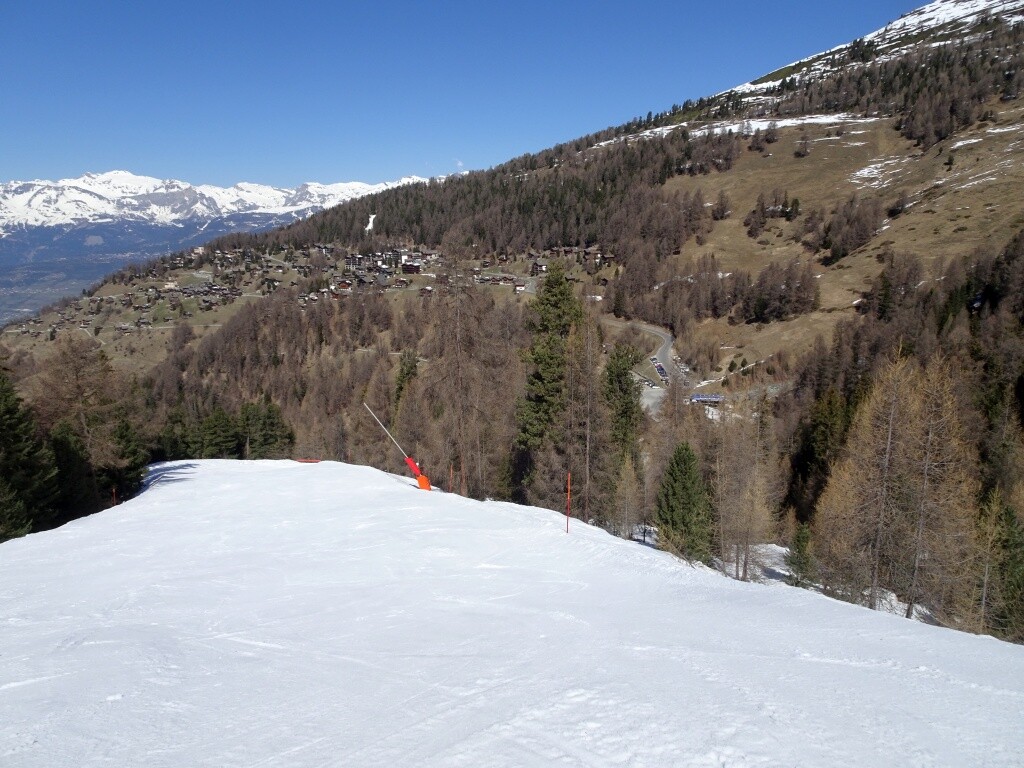 Piste Tsapé, drüben Chandolin.
