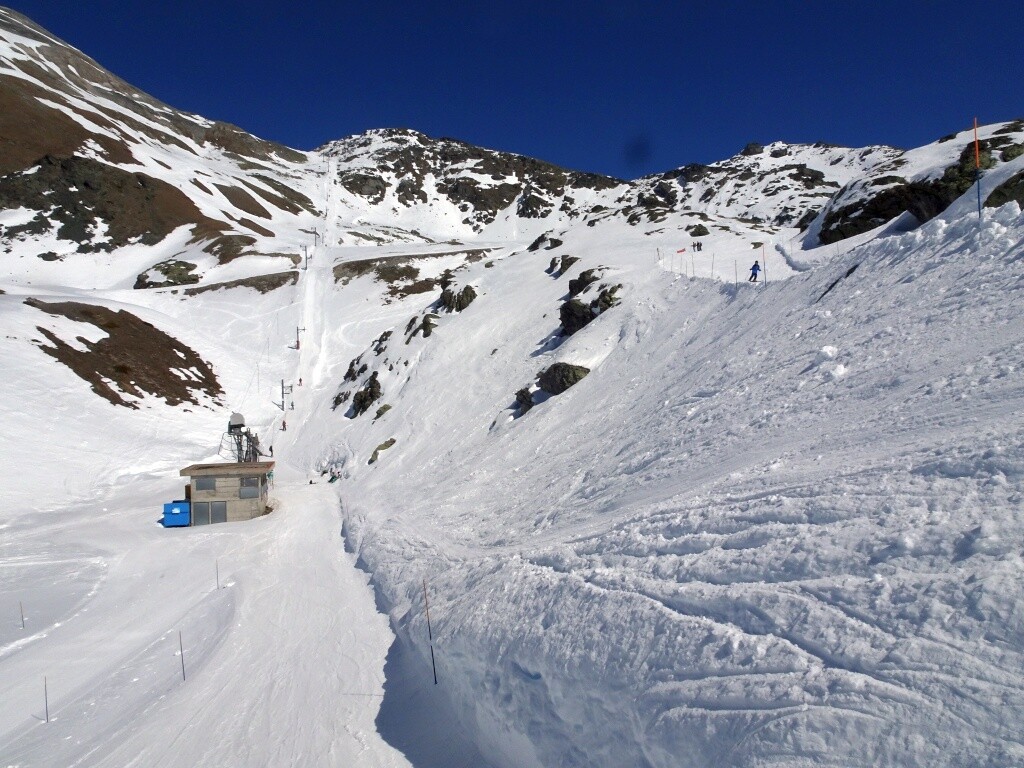 Stangenlift auf die Bella Tola