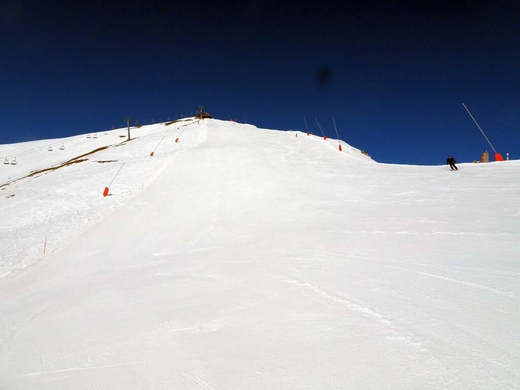 Piste Arête du Col – doppelt so breit wie vor vielen Jahren.