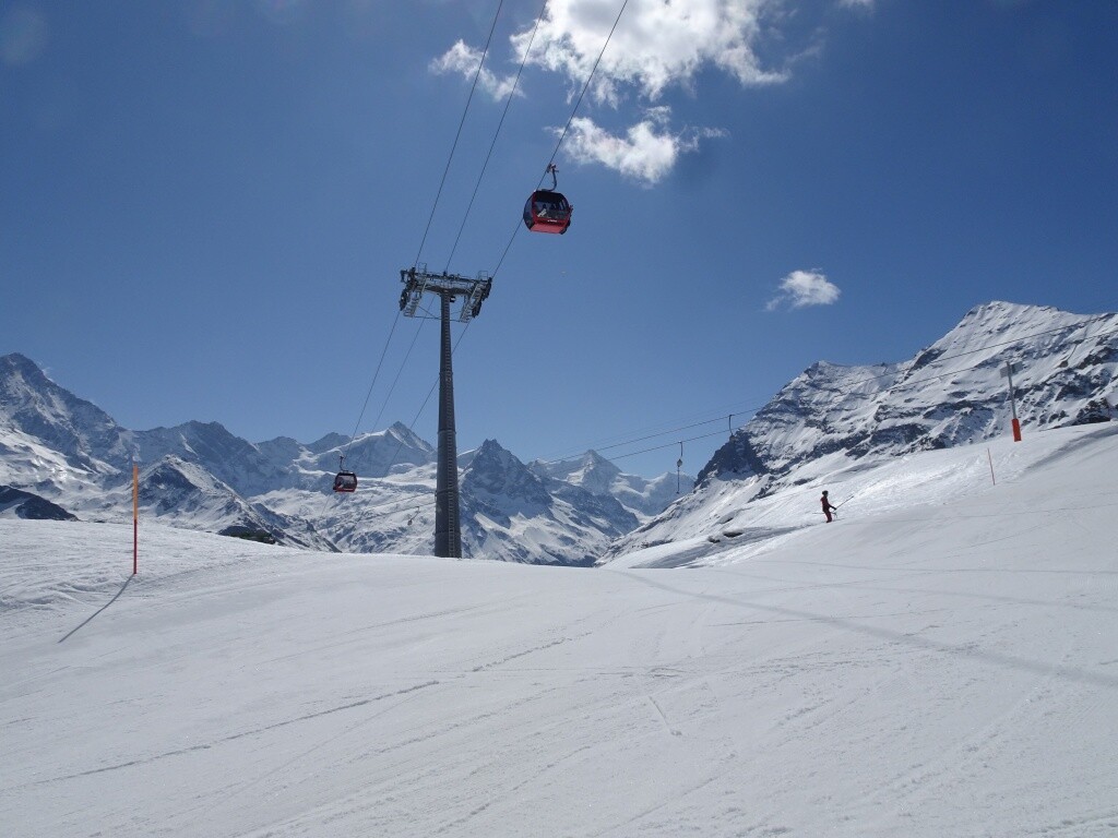Kreuzung Tzarmettaz und Gondelbahn