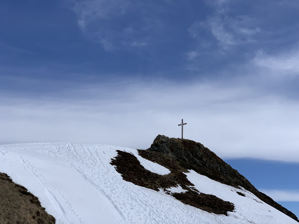 Golmerjoch mit Gipfelkreuz