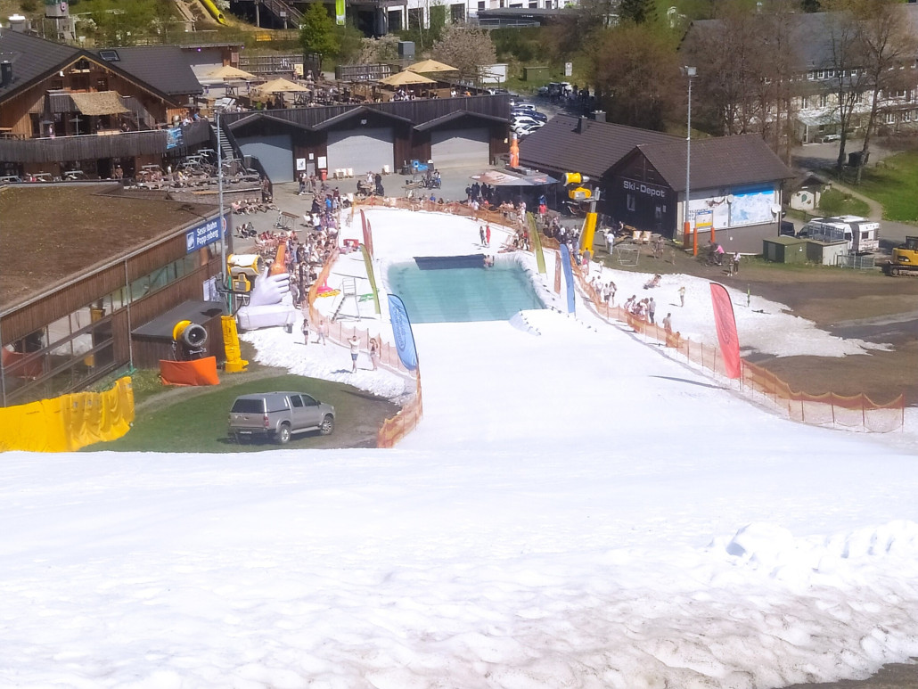 Blick von oben während der Probe