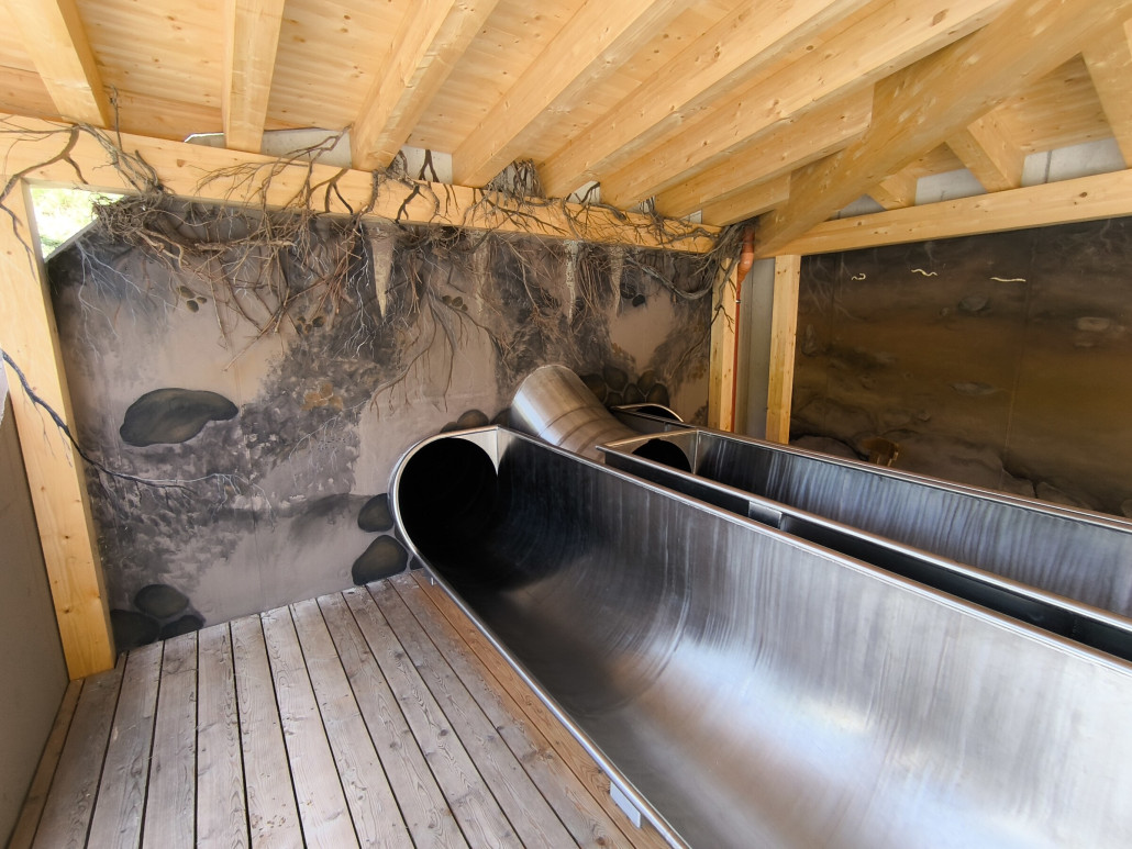 Das Rutschengelände aus 2024 in Söll wurde weiter aufgehübscht