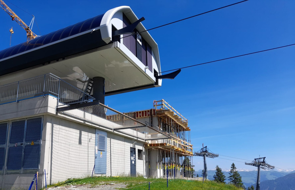 WC-Baustelle neben der Bergstation Filzboden