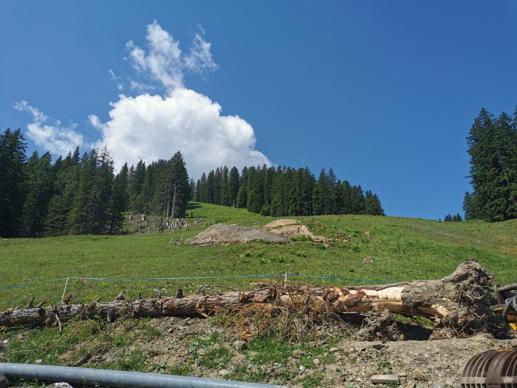 Stütze 13 ist auch schon ausgehoben.