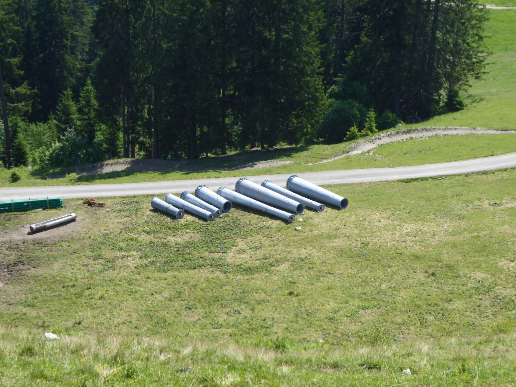 Von der Mittelstation der neuen Bahn aus gesehen.