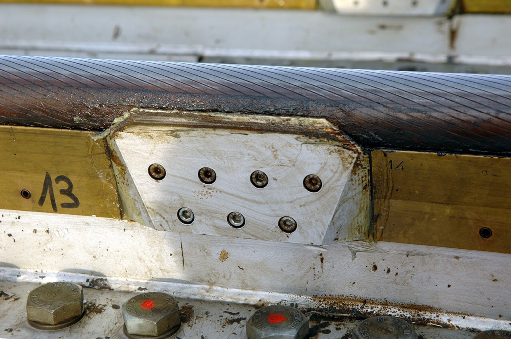 Zusatzführung Tragseil, Tragseil längs frei beweglich, überfahrber mit geeschlossener Fangbremse