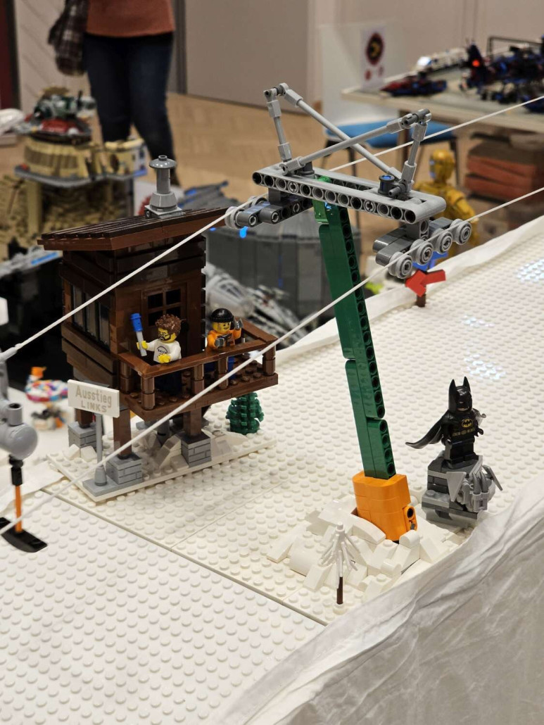 Ausstiegsstelle mit .... Batman? Völlig falsche Themenwelt, aber unsere Besucher freuen sich über solche Easter-Eggs :)