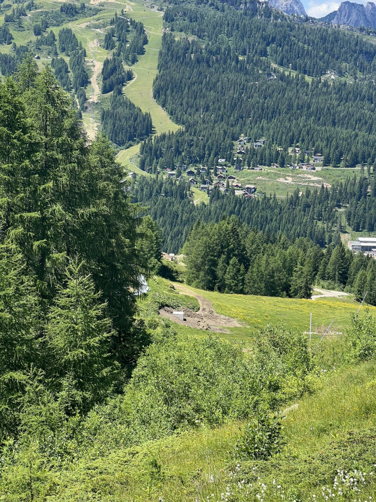 zwei neue Stützenfundamente der Gartnerkofelbahn