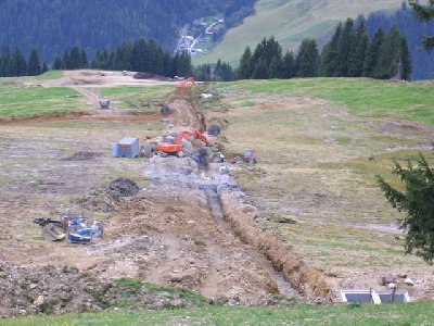 Beschneiung f. d. Weissbachabfahrt