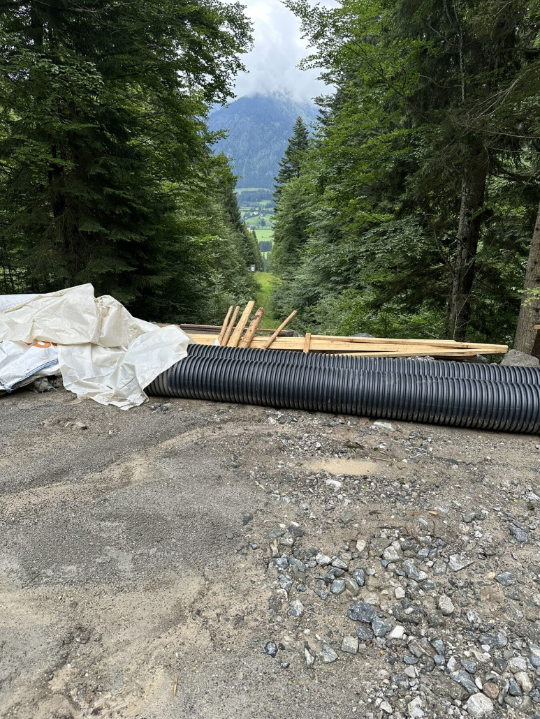 Blick von der neuen Talstation auf den ehemaligen Zwischeneinstieg