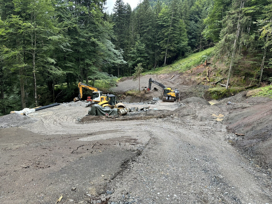 Baustelle Talstation im Überblick