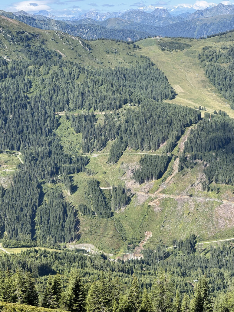 Guter Ausblick auf die neue Mitterhausalmbahn 1 - der Name kommt mir immer noch komisch vor