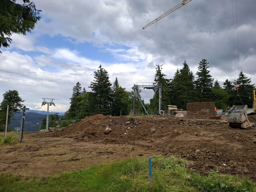 CLF letzte Stütze Einfahrt Bergstation
