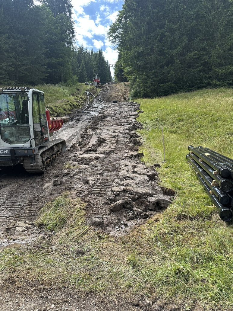 Beschneiung Trasse im mittleren Bereich