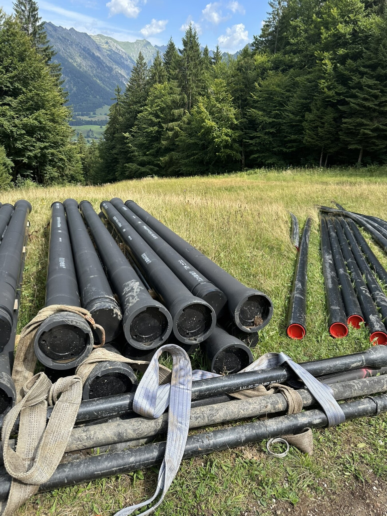 Im unteren Bereich wurde die Piste noch nicht angerührt