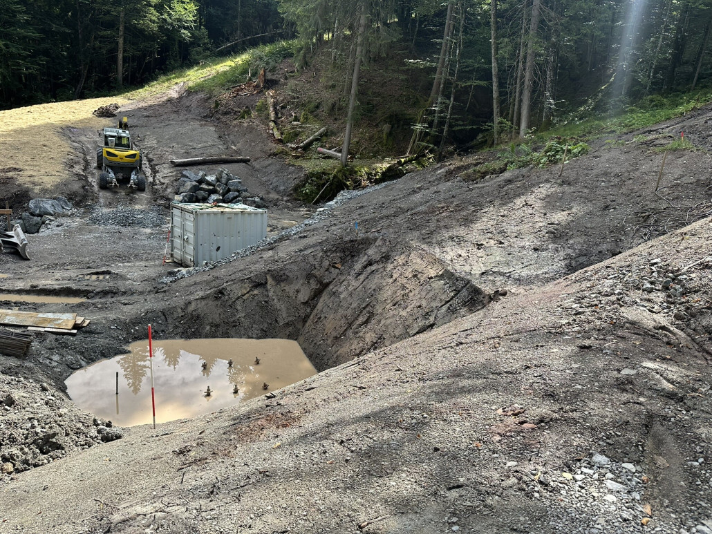 Hier wird die Steilheit direkt nach dem Einstieg deutlich