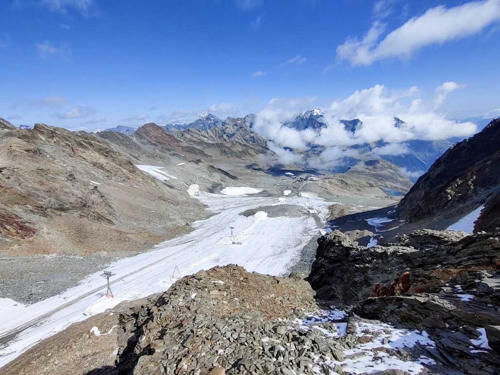 Kümmerliche Gletscherreste.
